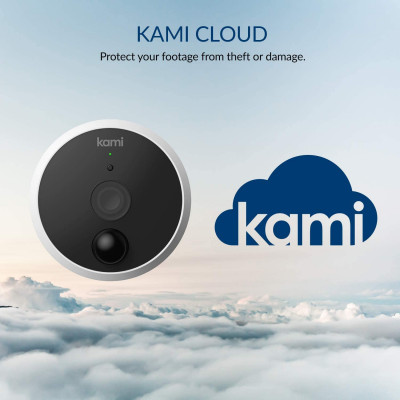 Kami Wireless Outdoor Security Camera 1080P Wire-Free Battery-Powered Smart Home