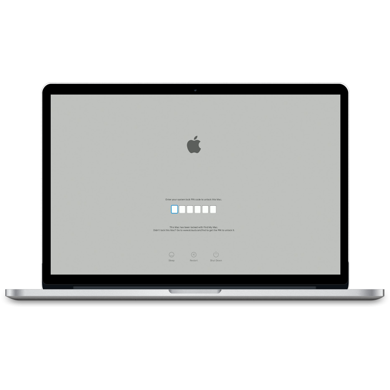 Ontgrendeling met pincode van MacBook