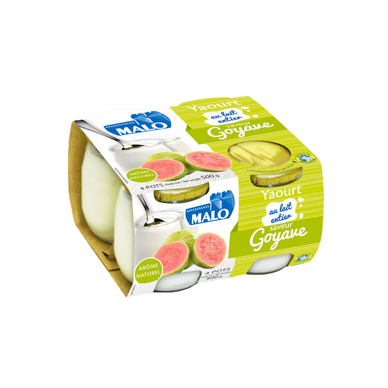 MALO Guava Whole Milk Yoghurt 4 pots