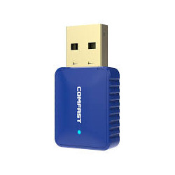 Comfast-adaptador WiFi CF-726B, Dongle compatible con Bluetooth 4,2, tarjeta de red USB para Win7/2,4, 5,8G y 650 GHz, 8/10 Mbps