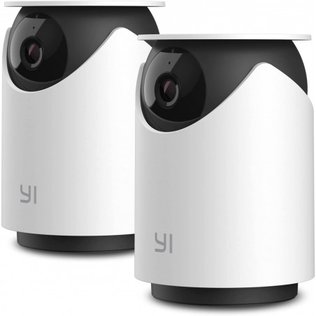 Câmera de segurança para animais de estimação YI 2 peças, 1080p 360 graus inteligente