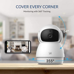 YI 云台监控摄像头，360 度 2.4G 智能