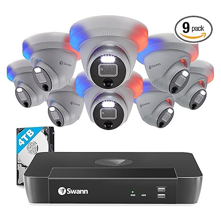 Système de caméra de sécurité domestique Swann avec disque dur de 4 To