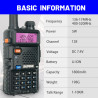2PC Baofeng Rádio Bidirecional Walkie Talkie