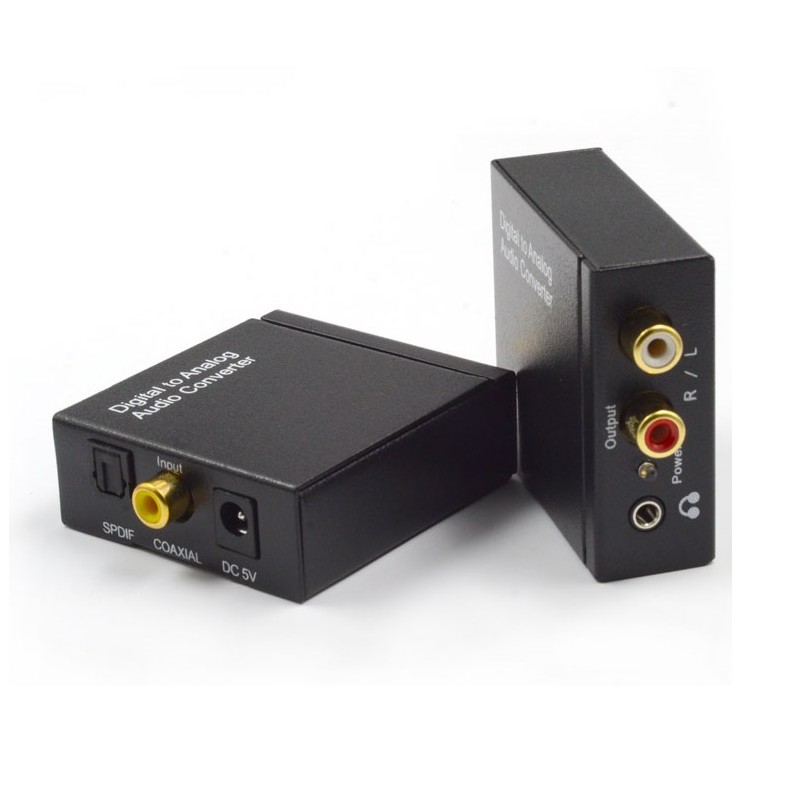 数字光纤音频转换器数字转模拟 spdif转3.5音频线音响
